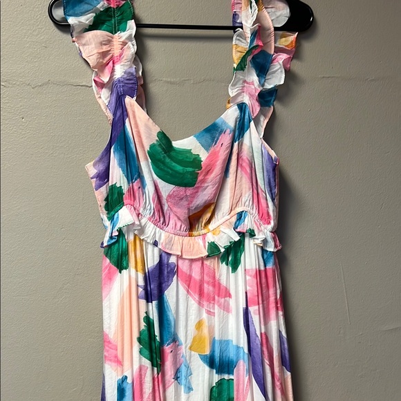 Colorful Ruffled Maxi Dress - Picture 2 of 2